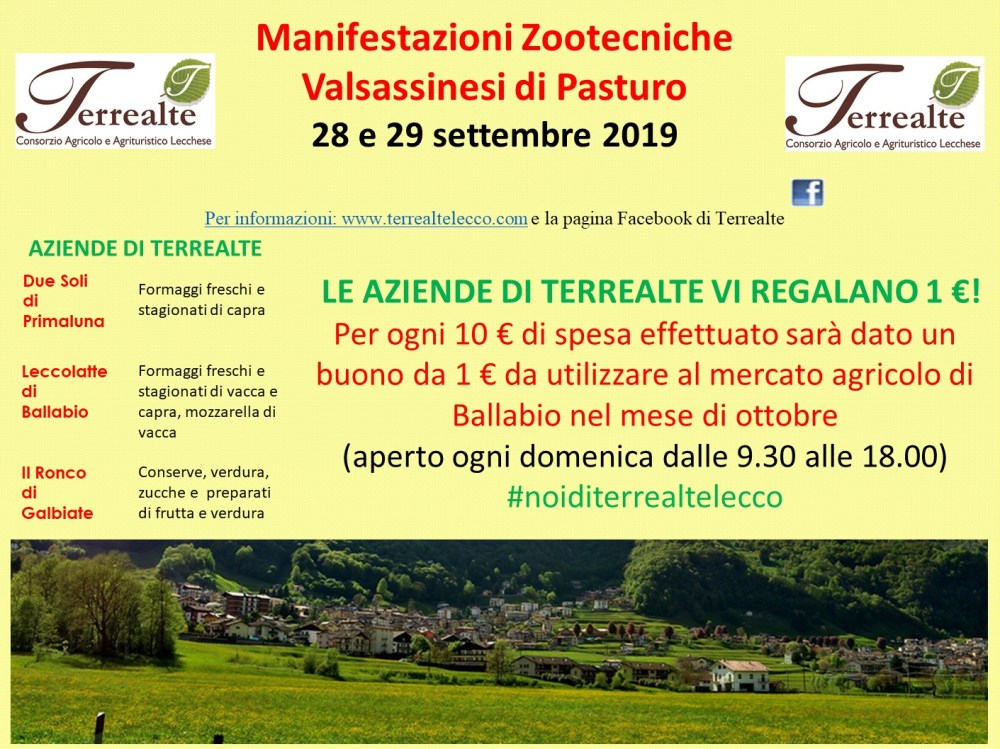 Fiera di Pasturo 28 - 29 settembre 2019