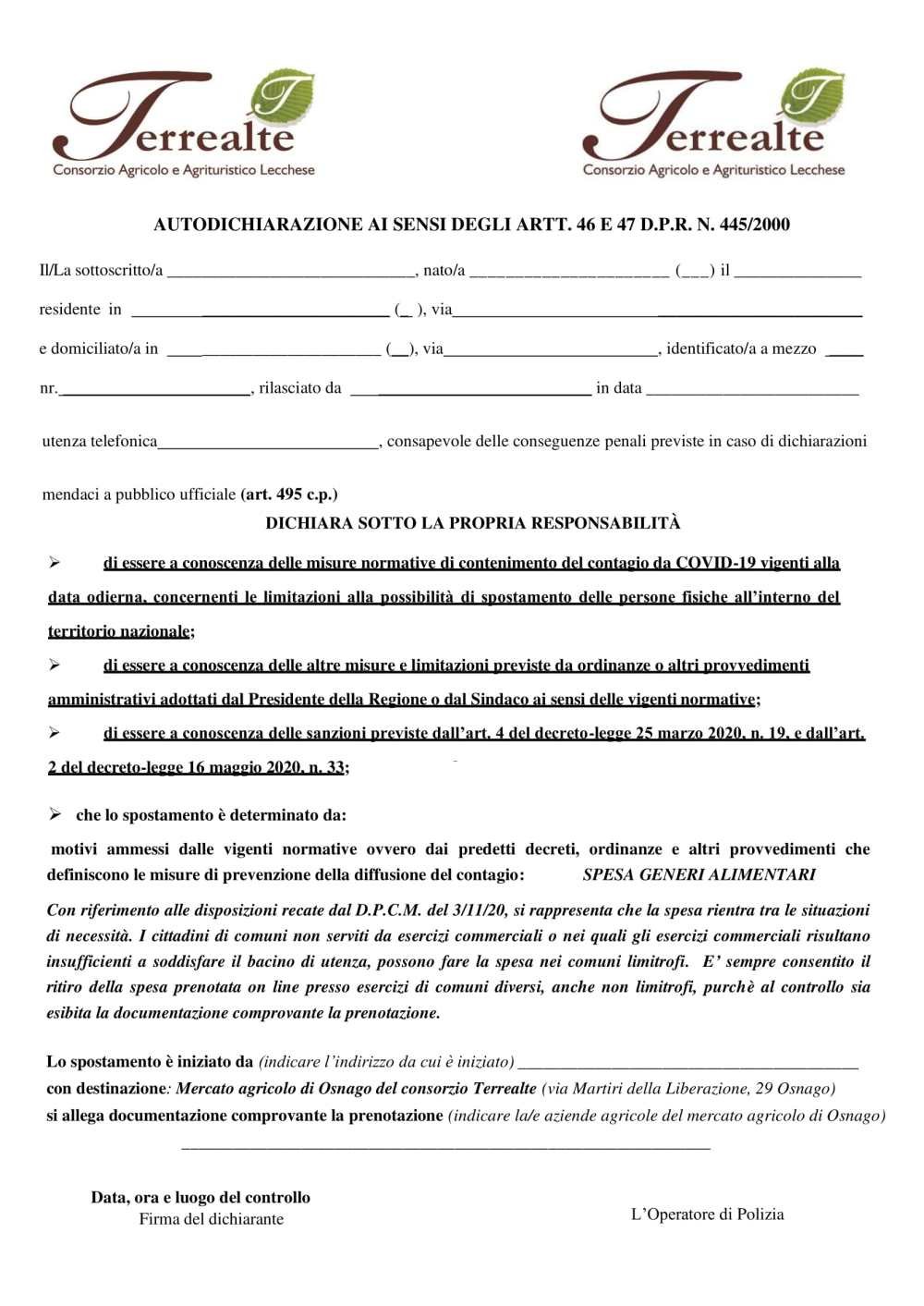 TERREALTE AUTOCERTIFICAZIONE PER SPESA MERCATO AGRICOLO-1