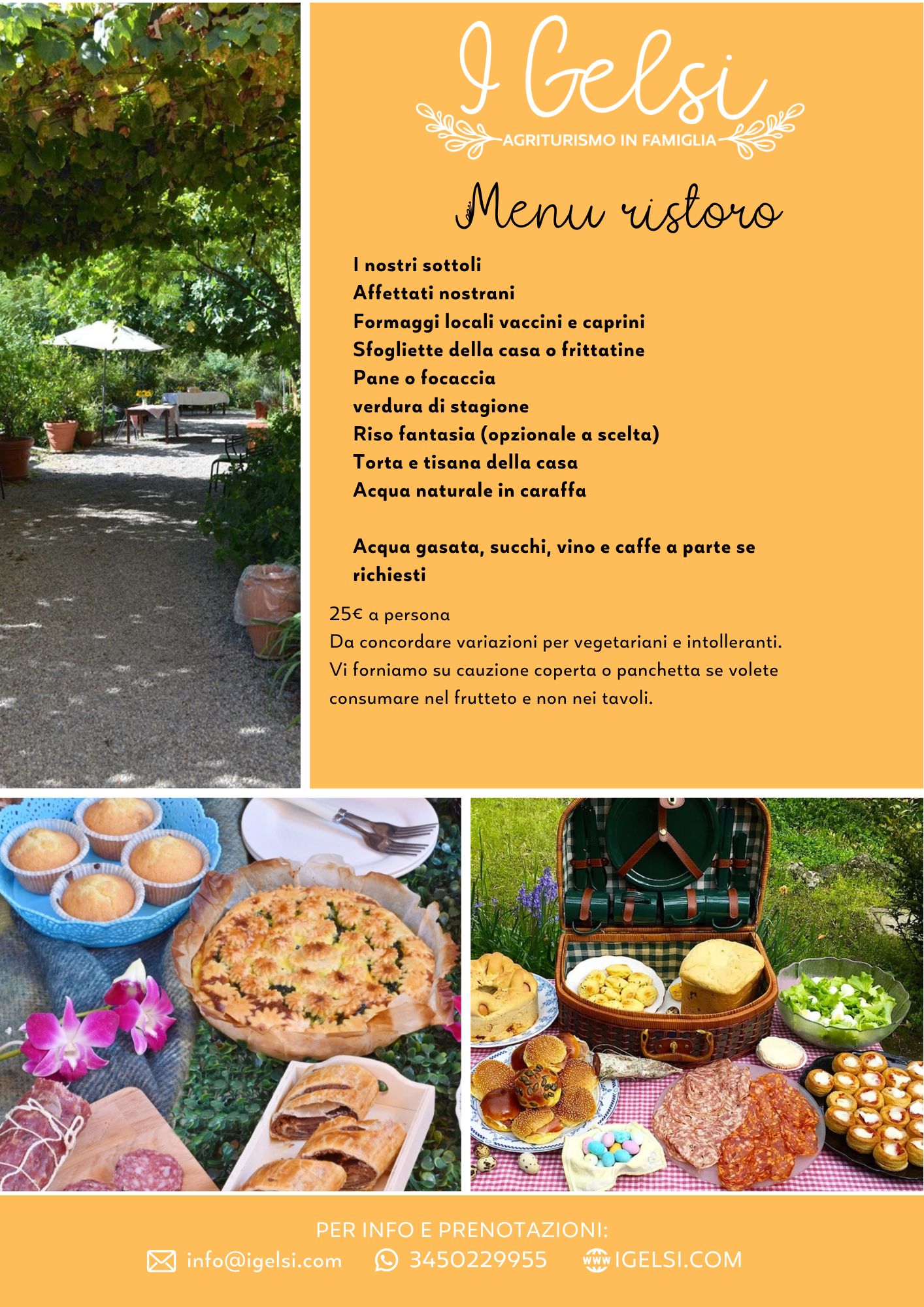 menu ristoro